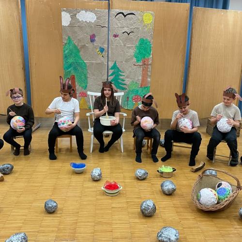 Osterhühner und Haseneier