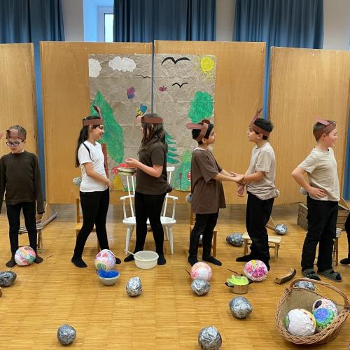 Osterhühner und Haseneier