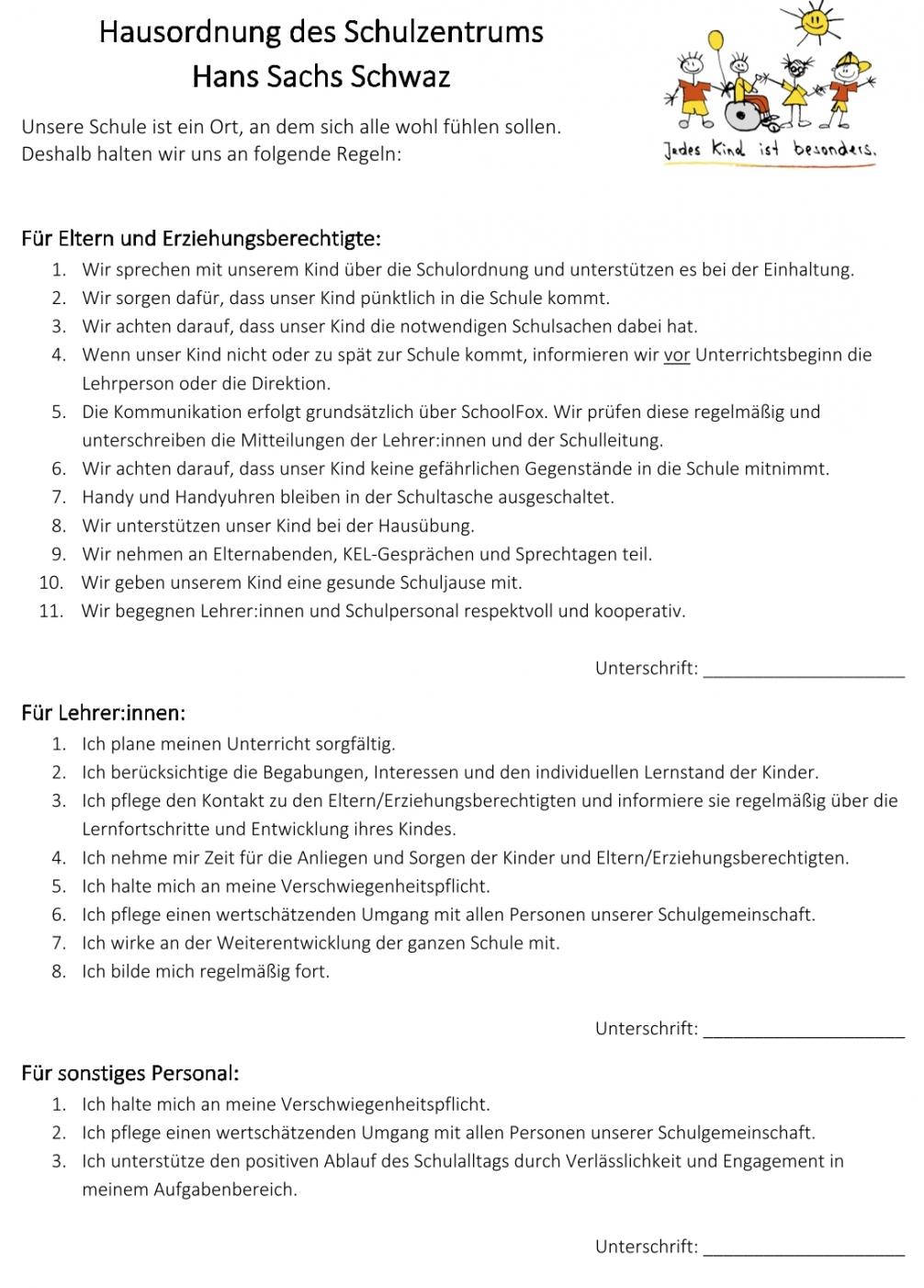 Hausordnung